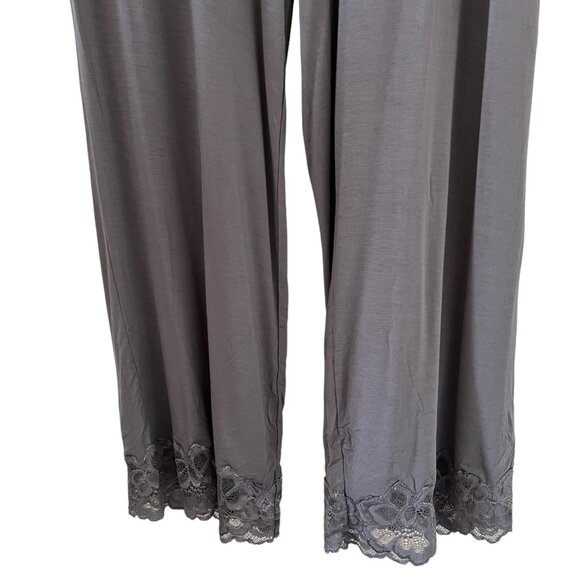Soma NEW Camellia Lace Pajama Pant In Excalibur Grey Size L - Picture 7 of 16